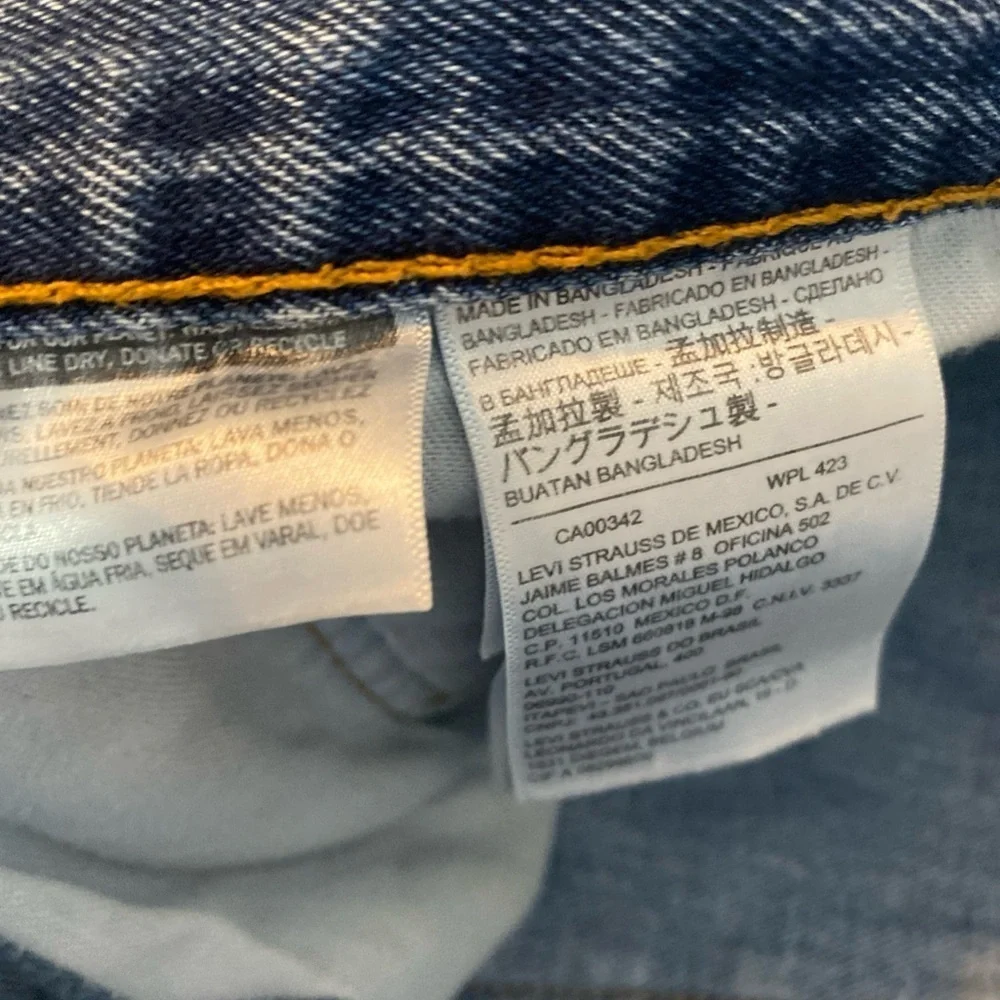 LEVI'S 505 Regular Fit Straight Leg Jeans Men 36x30 Medium Wash Stretch Denim
